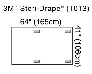 3M STERI-DRAPE C-ARM DRAPES/FLUROSCOPE DRAPE, 1013