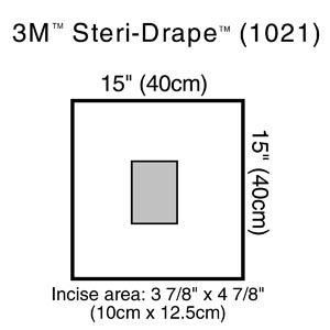 3M STERI-DRAPE OPHTHALMIC SURGICAL DRAPES, 1021