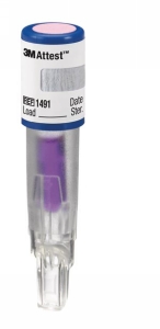 3M Attest Super Rapid Steam Biological Indicator, 1491, Blue Cap, 24min, 50/CAR, 4 CAR/CS, 200/CS
