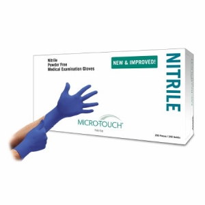 ANSELL MICRO-TOUCH NITRILE POWDER-FREE SYNTHETIC MEDICAL EXAMINATION GLOVES, 6034300
