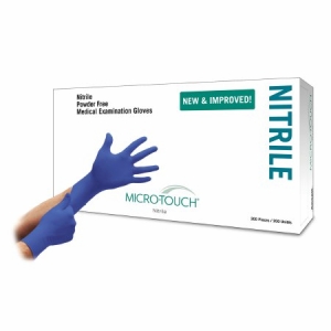 ANSELL MICRO-TOUCH NITRILE POWDER-FREE SYNTHETIC MEDICAL EXAMINATION GLOVES, 6034304
