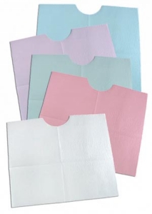 Contour Bib 3-Ply Tissue/ Poly 18" x 22" Blue 400Cs