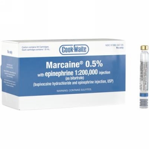 Cook-Waite Marcaine 0.5% w/EPI 1:200 50/Bx (SEP-99184)