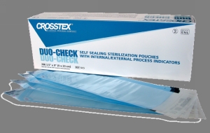 CROSSTEX DUO-CHECK STERILIZATION POUCHES, SCX