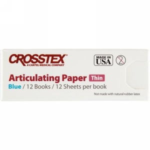 Crosstex Articulating Paper Horse Shoe Blue/Red 12Pk