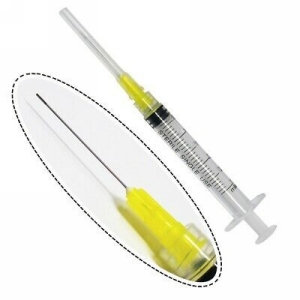 Luer Lock Endo Irrigation Needle 27ga. Notched Yellow Hub 100/bx. - MARK3