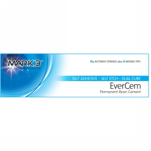 EverCem Permanent Resin Cement Universal Dual Cure 8gm. Automix Syringe + Mixing Tips - MARK3