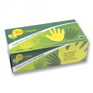 BeeSure PF Latex Gloves (M) 100Bx