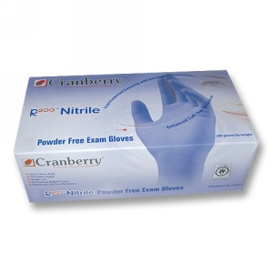 Cranberry R200 Nitrile, Pwd-Free Exam Glove, Blue - M (200), Pro2 Solutions, 3207x10
