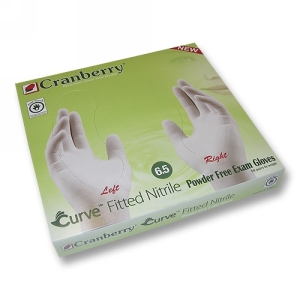 Curve Fitted Nitrile PF Gloves Size 7 100Bx