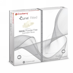 Curve Fitted Nitrile PF Gloves Size 7.5 100Bx