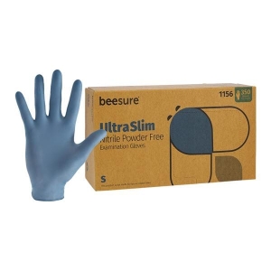 BeeSure UltraSlim Nitrile Gloves 350/Box Small