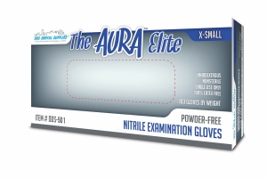 Aura Elite P.F. Nitrile Premium Flex Exam Gloves (XS) 100Bx