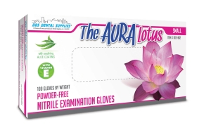 Aura Lotus P.F. Nitrile Premium Gloves (S) 100Bx