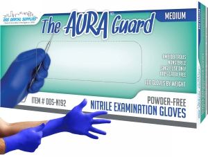 Aura Guard Nitriles Gloves (M) 100Bx