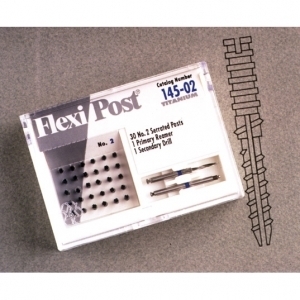 Flexi-Post Titanium Post Refill Size 00 White 10Pk