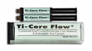 Ti-Core Flow + Automix Ea -2 Auto-Mix Syringes (each containing 4.5 gm base, 4.5 gm catalyst), 20 mixing tips, 20 intra oral
