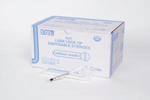 Syringe Only 1mL Luer Lock 100Bx