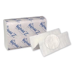 BigFold Paper Towels 10 1/5 x 10 4/5 White 220/Pack 10 Packs/Carton