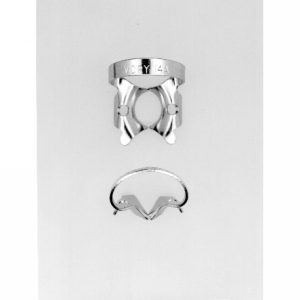 Ivory Rubber Dam Clamps, Wingless W14A, Large Partially Erupted