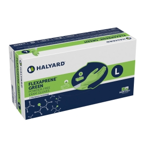 HALYARD FLEXAPRENE GREEN POWDER-FREE EXAM GLOVES, 44792