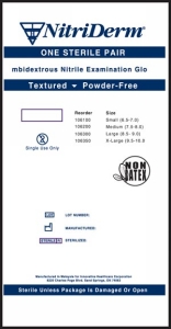 Gloves Exam Medium Nitrile Ste
