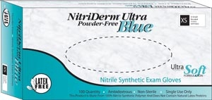 INNOVATIVE NITRIDERM ULTRA BLUE NITRILE SYNTHETIC POWDER-FREE NON-STERILE EXAM GLOVES, 157200