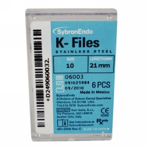 Kerr Endo K-Files SS 21mm #10 6Bx