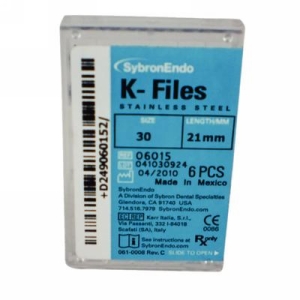 Kerr Endo K-Files SS 21mm #30 6Pk