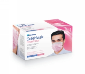 SafeMask FreeFlow Face Mask Level 1 Pink 50Bx SafeMask FreeFlow Face Mask Level 1 Pink 50Bx