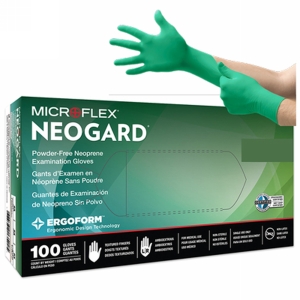 Microflex - Neoguard Chloroprene Latex Free Powder Free Green Exam Gloves - X-Large