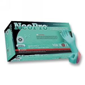 Microflex - Neopro Synth Chloroprene Powder Free Latex Free Green Exam Gloves - Small