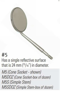 Mirror Head Front Surface Cone Socket #5 (15/16 Diameter)