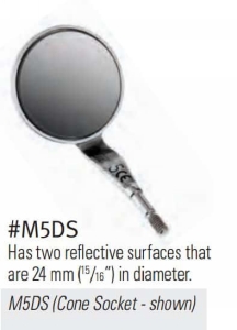 Nordent - Mirror Head, Double Sided, Front Surface, Cone Socket #5 (15/16 Diameter)