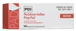 PDI PVP IODINE PREP PAD, B40600