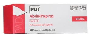 PDI ALCOHOL PREP PAD, B60307