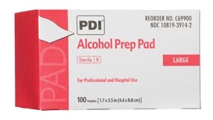 PDI ALCOHOL PREP PAD, C69900