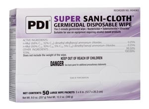 Super Sani-Cloth Surface Disinfectant Cleaner, Large Individual Packet