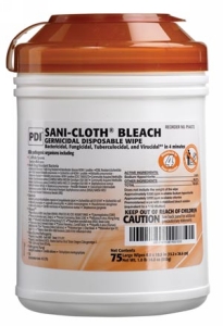PDI SANI-CLOTH BLEACH GERMICIDAL DISPOSABLE WIPE, P54072