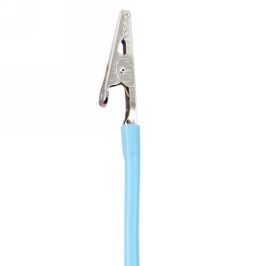 Bib Clips Silicone with Metal Clip Blue 1/each