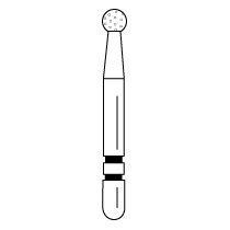 Premier - Two Striper Round Diamonds Friction Grip Burs - 125F Fine