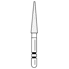 Premier - Two Striper Cone Diamonds Friction Grip Burs - 209.10F Fine