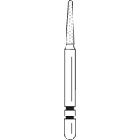 Premier - Two Striper Round End Taper Diamonds Friction Grip Burs - 747.6C Coarse