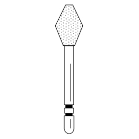 Premier - Two Striper Barrel Diamonds Friction Grip Burs - 240C Coarse