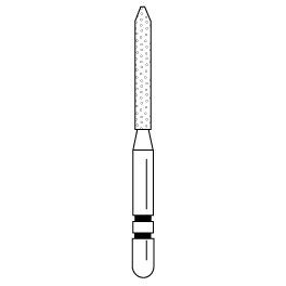 Premier - Two Striper Bevel-end Cylinder Diamonds Friction Grip Burs - 250.9F Fine