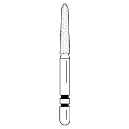 Premier - Two Striper Flame Diamonds Friction Grip Burs - 253.8F Fine