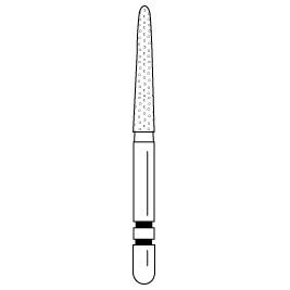Premier - Two Striper Flame Diamonds Friction Grip Burs - 253.10F Fine