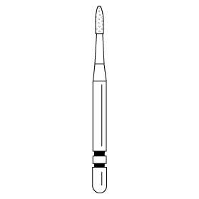 Premier - Two Striper Flame Diamonds Friction Grip Burs - 260.3C Coarse