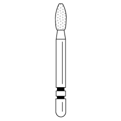 Premier - Two Striper Football Diamonds Friction Grip Burs - 290.4F Fine
