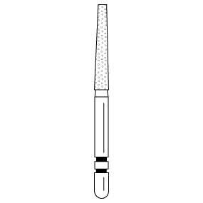 Premier - Two Striper Flat-End Taper Diamonds Friction Grip Burs - 723.10C Coarse